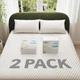 OhGeni 100% Waterproof Mattress Protector, Fitted Sheet,Full -2 Pack with Str...