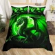 Dragon Duvet Cover Set Queen Size,Starry Sky Moon Night Bedding Set 3Pcs for ...