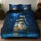 Starry Sky Boat Soft Duvet Quilt Cover Set Pillowcase Twin Full Queen King Sizes
