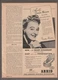 1945 ARRID DEODERANT Magazine AD ~ GRACE MOORE ~ Kantwet Mattress ~ S.O.S PADS