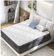 King Size Hybrid Memory Foam Innerspring Mattress with Plush Top 12 Inch White
