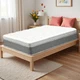 Twin Hybrid Mattress 12" - Medium Firm Memory Foam Breathable Gray Trim