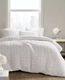 N Natori Cocoon Duvet Cover Set Classic Box Quilting Design, Full/Queen, White