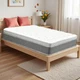 Queen Hybrid Mattress 12" - Memory Foam Medium Firm Breathable Gray Trim