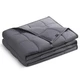 ZonLi Weighted Blanket (60"x80", 15 lbs, Grey), Queen Size Weighted Blanket f...