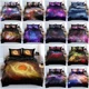 Starry Sky Galaxy Quilt Duvet Cover Pillowcases Twin Full Queen King Bedding Set