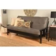 Pemberly Row Cotton and Foam Full-size Futon Mattress in Suede Gray-Frame Not...
