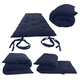 Full Japanese Floor Rolling Mattress, Cotton Bed, Shiki Futon 3x 54 x 80 Navy