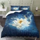 Starry Sky Lotus Quilt Duvet Cover Pillowcases Twin Full Queen King Bedding Set
