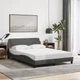 Bed Frame "Dover" Dark Gray 53.9"x74.8" Fabric vidaXL