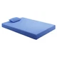 7" Full Size Memory Foam Mattress and Pillow Set, Blue, Breathable Double Layer