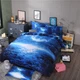 3D Cosmic Starry Sky Moon Blue Quilt Cover Set Bedding Sets Pillowcases 64