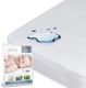 SafeRest Waterproof Crib Size Mattress Protector - Fitted with Crib, White 