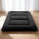 Futon Mattress Twin Foldable Portable Roll Up Washable Cover Black DUMOS Floor