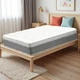 Full Hybrid Mattress 14" - Medium Firm Memory Foam Breathable Gray Trim
