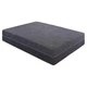 Lexicon Homelegance Bedding 14" Fabric CK Gel Memory Hybrid Mattress in Gray