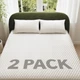 OhGeni 100% Waterproof Twin-2 Pack Mattress Protector, Fitted Sheet with Stre...