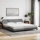 Bed Frame "Dover" Light Gray 76"x79.9" Fabric vidaXL