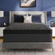 BEDingly 12in King Luxury Hybrid Mattress: Gel Memory Foam, Pocket Spring, Mediu