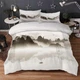 Black Rain Mist 3D Printing Duvet Quilt Doona Covers Pillow Case Bedding Sets