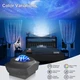Queen Size Upholstered Bed Frame  with Starry Sky Lights and Storage Drawer
