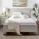 Zen Mattress Cooling Bed Topper & Waterproof Protector with Deep Pockets (Whi...