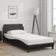 Bed Frame "Dover" Platform Black 39.4"x74.8" Twin Faux Leather vidaXL