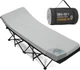 CYMULA Camping Cot Mattress 2in Memory Foam Sleeping Pad,Soft Warm COT, Grey 