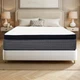 10 Inch Twin Size Hybrid Mattress with Gel Memory Foam and Pocket Coils, White