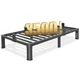 10 inch Twin Bed Frame with Rounded Corner Legs and Headboard Hole Mattress S...