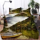 Yellow Ship Mist 3D Printing Duvet Quilt Doona Covers Pillow Case Bedding Sets
