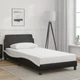Bed Frame "Dover" Black&White 39.4"x74.8" Twin Faux Leather vidaXL