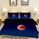 3D Starry Sky Full Moon Night Scene Quilt Cover Set Bedding Sets Pillowcases