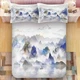 Mountains Shrouded Fairy Mist 3D Quilt Duvet Doona Cover Set Pillow case Print