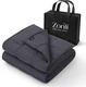 ZonLi Weighted Blanket (60"x80", 20lbs, Dark Grey) Queen Size Weighted Blanket f
