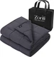 Zonli Weighted Blanket (60"X80", 15Lbs, Dark Grey) Queen Size Weighted Blanket f