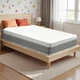 Full Hybrid Mattress 14" - Memory Foam Medium Firm Breathable Gray Trim