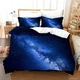 3D Starry Clouds Blue Quilt Cover Set Bedding Sets Pillowcases 64