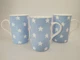 Set of 3 Queen's Cath Kidston Blue and White Stars Starry Mugs - Bone China