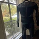 WEISSMAN Elite Dance Costume black Velvet Illusion Unitard V12241 LC