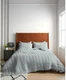 NWT QUINCE EUROPEAN LINEN BOX QUILT ONLY FULL QUEEN MIST COVERLET MSRP $160
