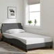 Bed Frame "Dover" Platform Dark Gray 39.4"x74.8" Twin Fabric vidaXL