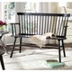 SAFAVIEH Addison Spindleback Settee | Black |