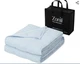 ZonLi Weighted Blanket (60"x80", 20lbs Light Blue) Queen Size Weighted Blanket 