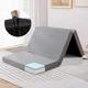 Hcore Folding Mattress Twin, 4 Inch Foldable Trifold Memory Foam Mattress wit...
