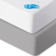 Biloban Mini Crib Sheets Fitted 38" x 24", Grey & White