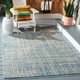 SAFAVIEH Outdoor CY8513-36812 Courtyard  Grey / Navy Rug