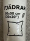 IKEA FJ&Auml;DRAR Duck Feather Pillow Insert 20x20" Square White 