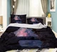 3D Rocks Lake Starry Sky Night Scene Quilt Cover Set Bedding Sets Pillowcases