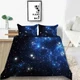 Romantic Mysterious Starry Sky 3D Quilt Duvet Doona Cover Set Pillow case Print